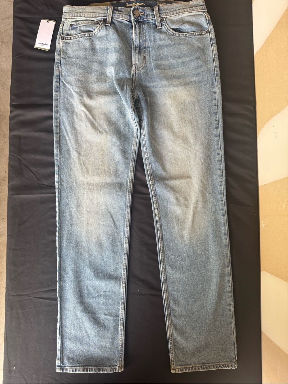 NWT Goodfellow & Co Men's Slim Straight Fit Jeans Light Wash Denim (Multi-Size)
